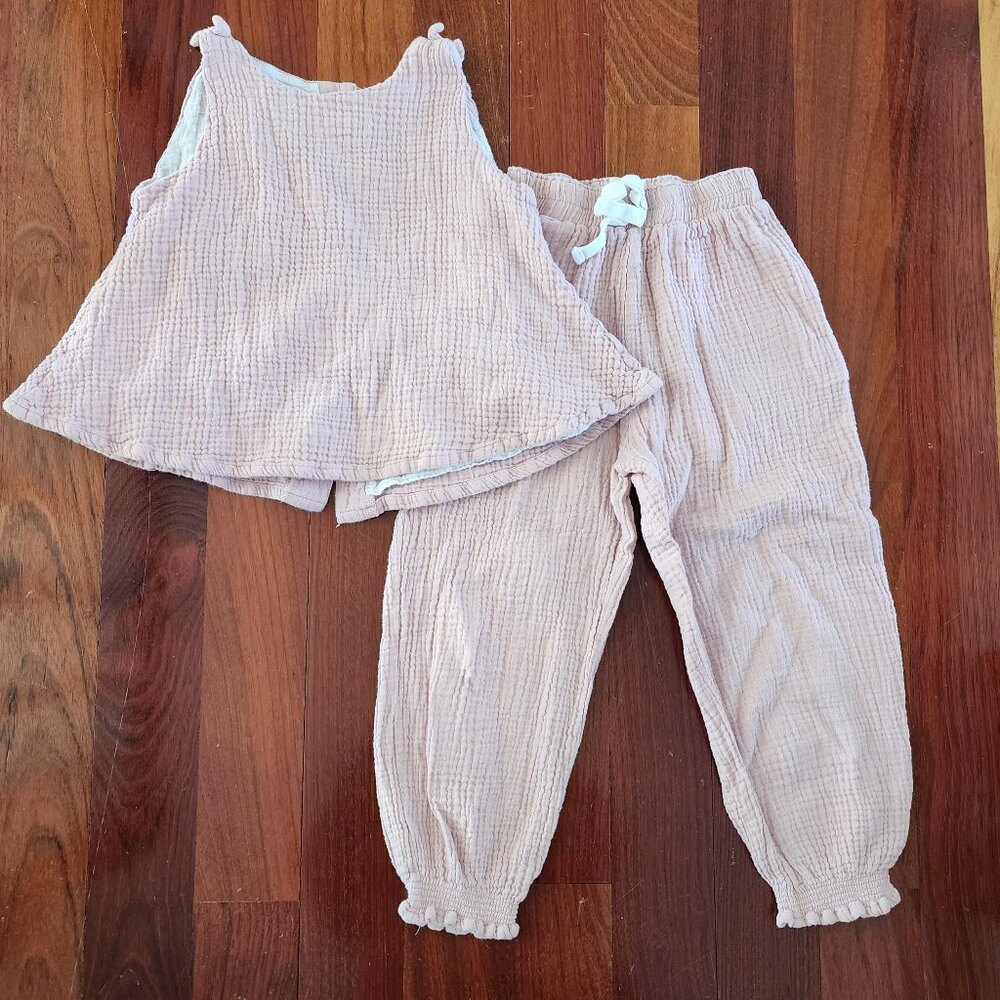 Vignette Girls Clover Top & Isabella Pant | Light Pink | Size 6Y